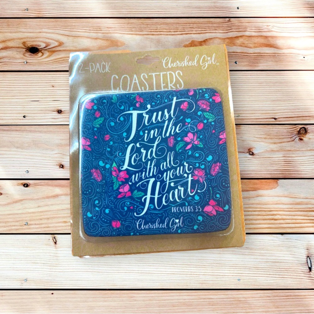 Trust in the Lord coasters 2 pack